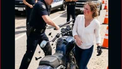 L’officier la croyait sans défense… jusqu’à ce que la porte du commissariat s’ouvre.