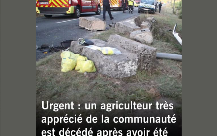 Un agriculteur meurt écrasé par son tracteur dans un terrible accident