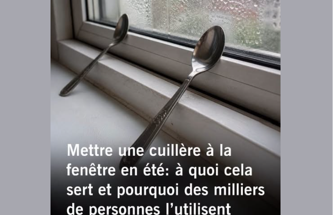 Ni le réfrigérateur ni le déshumidificateur : pourquoi une simple cuillère sur la fenêtre intrigue autant