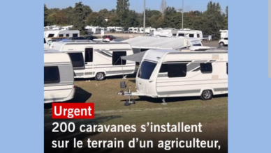 Après leur départ forcé, près de 200 caravanes s’installent sur un nouveau terrain : « On va nettoyer les lieux et vous indemniser »