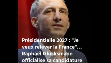 Présidentielle 2027 : “Je veux relever la France”… Raphaël Glucksmann officialise sa candidature sur TF1